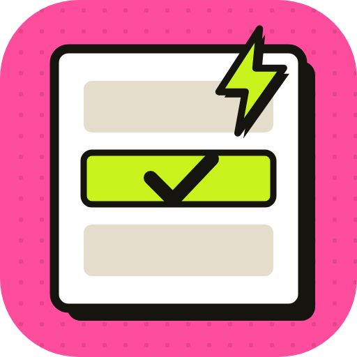 SchoolQuiz — a lightning bolt striking through an open book